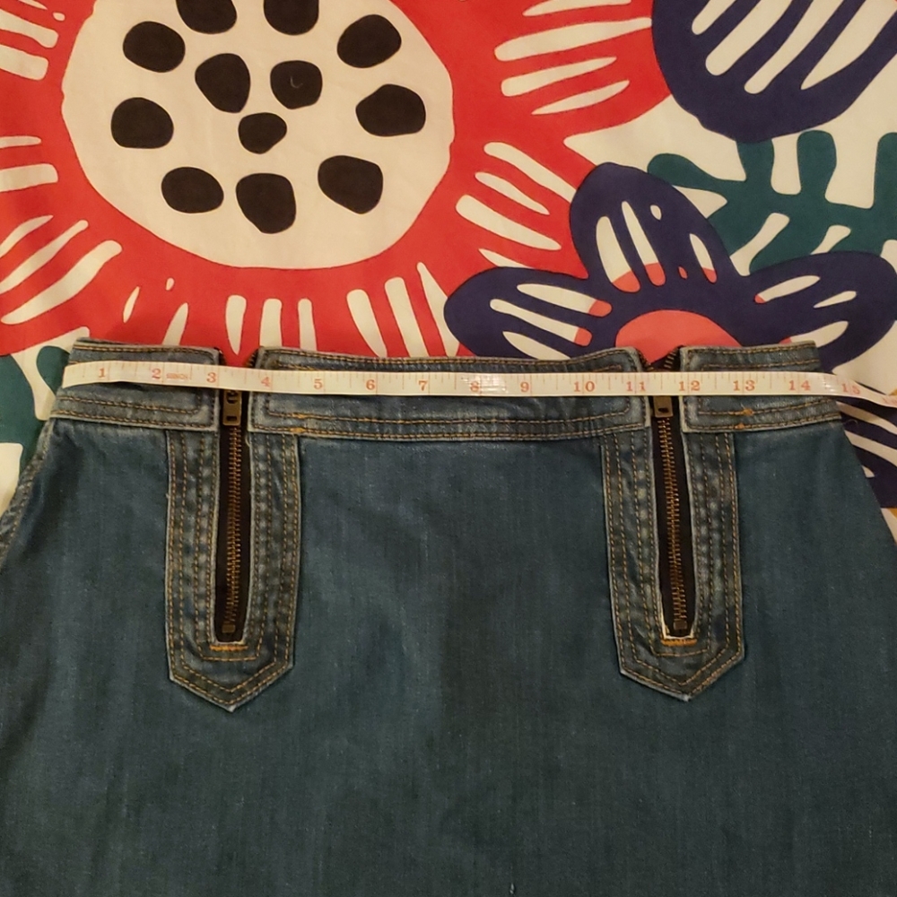 Anthropologie Jean skirt 10 - Picture 8 of 11